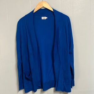 Blue Open Front Cardigan
